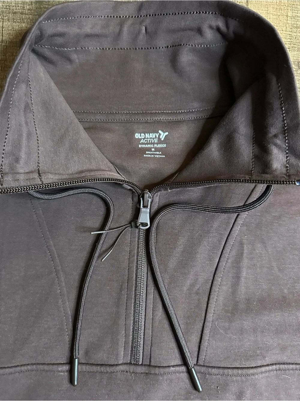 Old Navy Active Women's Medium Brown Quarter Zip Pullover Crop Sweatshirt
